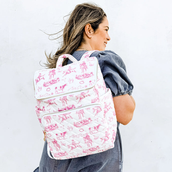 Mugsby Backpack in Cowgirl Pattern