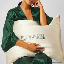 Load image into Gallery viewer, Harry Potter x Kitsch Slytherin Standard Satin Pillowcase