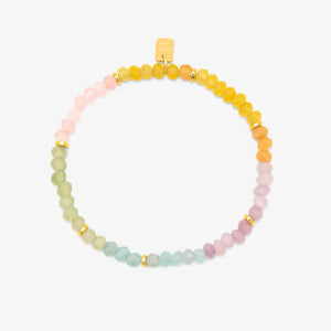 Puravida Ombre Rainbow Bead Stretch Bracelet