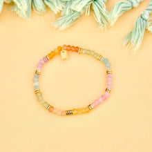 Load image into Gallery viewer, Puravida Ombre Rainbow Bead Stretch Bracelet