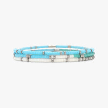 Load image into Gallery viewer, Puravida Seafoam Dream Stretch Bracelet Set of 3