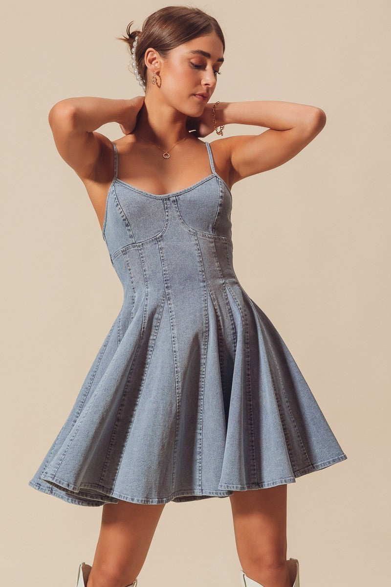 Tell Me You Love Me Denim Mini Dress