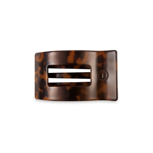 Teleties Small Flat Rectangle Clip in Tortoise