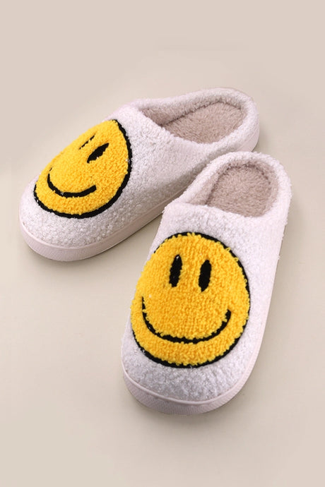 Valentine's Day Plush Smiley Slippers