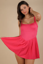Load image into Gallery viewer, I know A Few Things Pleated Skirt Activewear Dress in Hot Pink