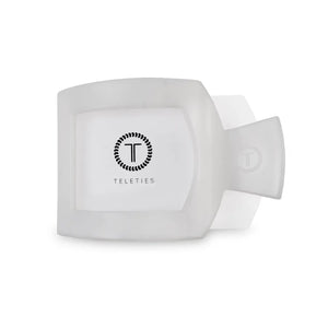 Teleties Medium Flat Square Clip Coconut White