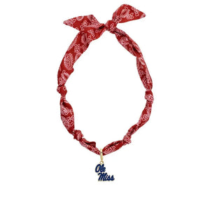 Ole Miss Rebels Logo Bandana Scarf Necklace