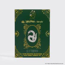 Load image into Gallery viewer, Harry Potter x Kitsch Slytherin Satin-Wrapped Hair Towel