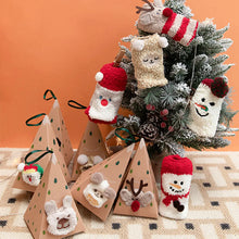 Load image into Gallery viewer, Rocking Rudolph Triangle Box Gift Fuzzy Socks
