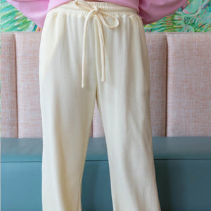 Lulu Mac Waffle Pants in Butter