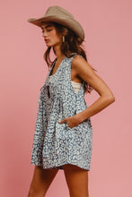 Load image into Gallery viewer, Out On The Town Leopard Denim Romper