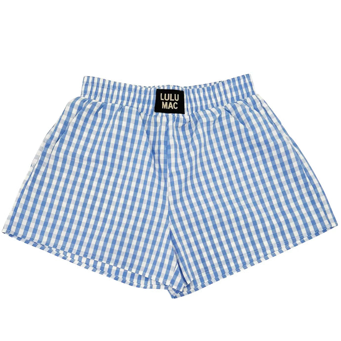Lulu Mac BXGH Blue Gingham Boxer Shorts