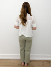 Load image into Gallery viewer, Want It All Linen Lace SS Blouse Top