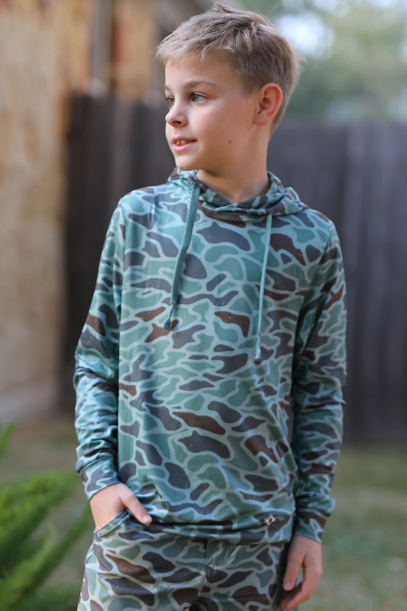 Burlebo Youth Performance Hoodie Retro Duck Camo