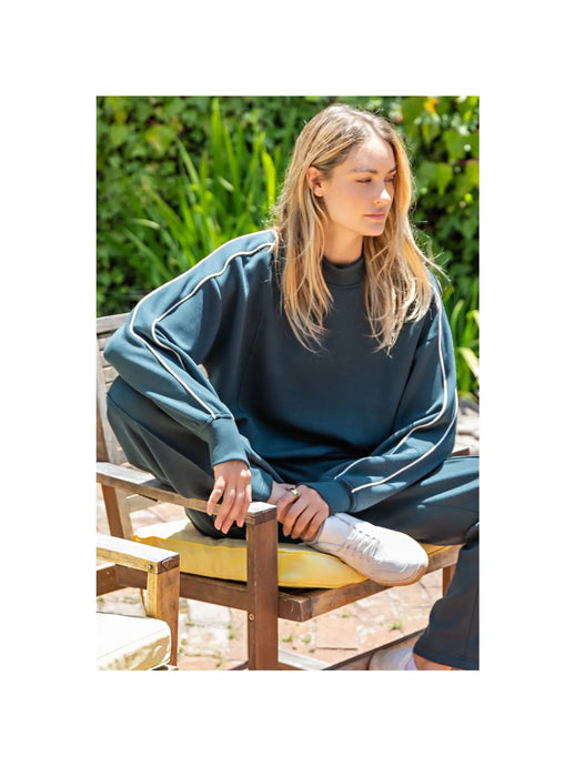 So Is This Modal Scuba Two Stripe Piping Top