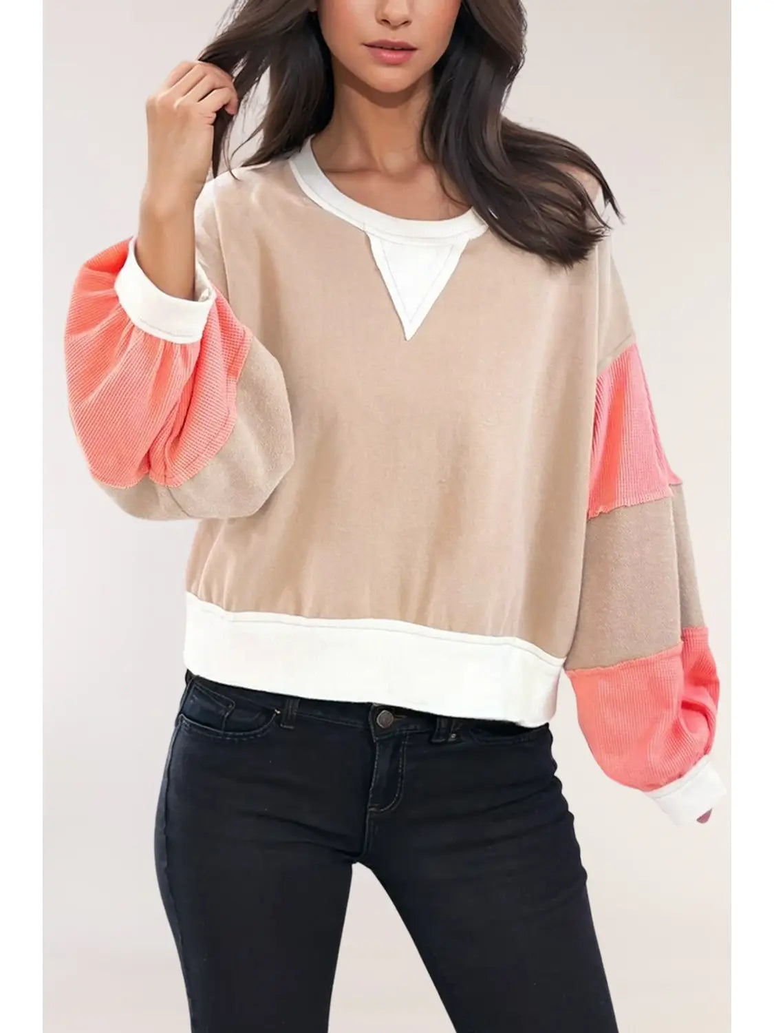 Take Me To The Other Side Patchwork Pullover Top