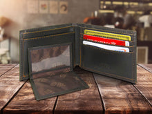 Load image into Gallery viewer, Mississippi State Bulldogs Burnished Leather Bifold Wallet