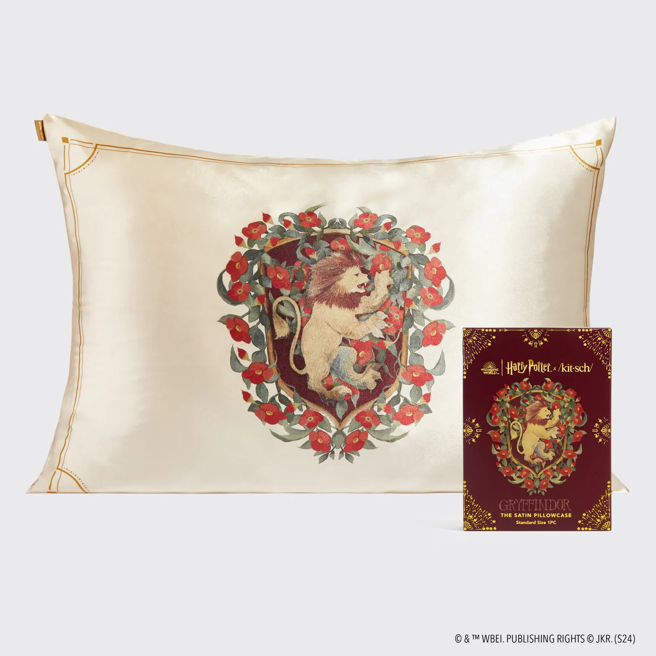 Harry Potter x Kitsch Gryffindor Standard Satin Pillowcase