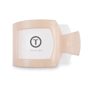 Teleties Small Flat Square Clip Almond Beige