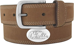 Crazyhorse UMS Light Brown Stitch Leather Concho Belt