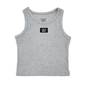 Lulu Mac DD Solid Sport Grey Tank Tops