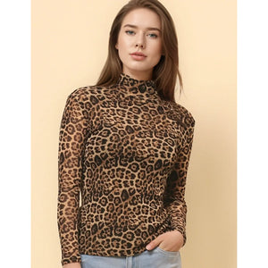 Belong Together Leopard Mesh Top