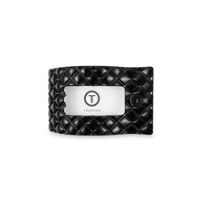 Load image into Gallery viewer, Teleties Small Flat Rectangle Clip in Jet Black Quilted