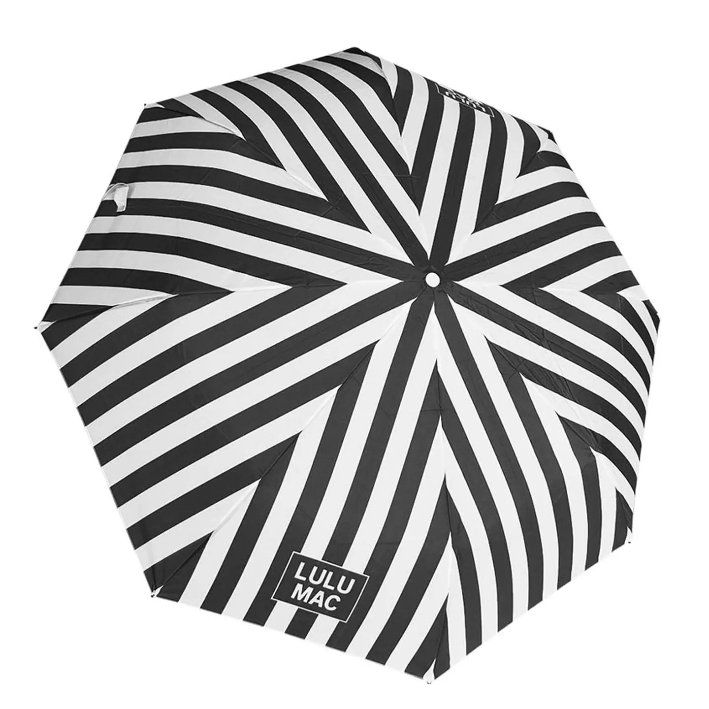 Lulu Mac Umbrella- Black/White Stripe