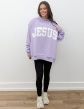 Load image into Gallery viewer, JESUS Embroidered Mock Neck Sweatshirt