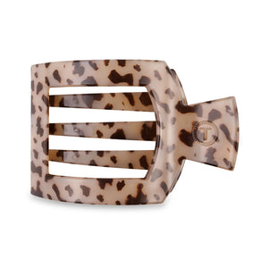 Teleties Medium Flat Square Clip Blonde Tortoise