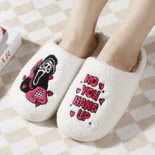 Load image into Gallery viewer, No You Hang Up Scary Movie Ghost Face Slippers