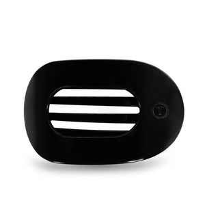 Teleties Large Flat Round Clip Jet Black