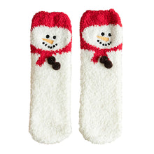 Load image into Gallery viewer, Frosty the Snowman Triangle Box Gift Fuzzy Socks