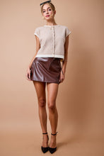 Load image into Gallery viewer, I Can't Mini Skort With Overlay and Tie Detail in Chocolate