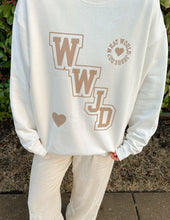 Load image into Gallery viewer, WWJD Varsity Crewneck