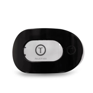 Teleties Large Flat Round Clip Jet Black