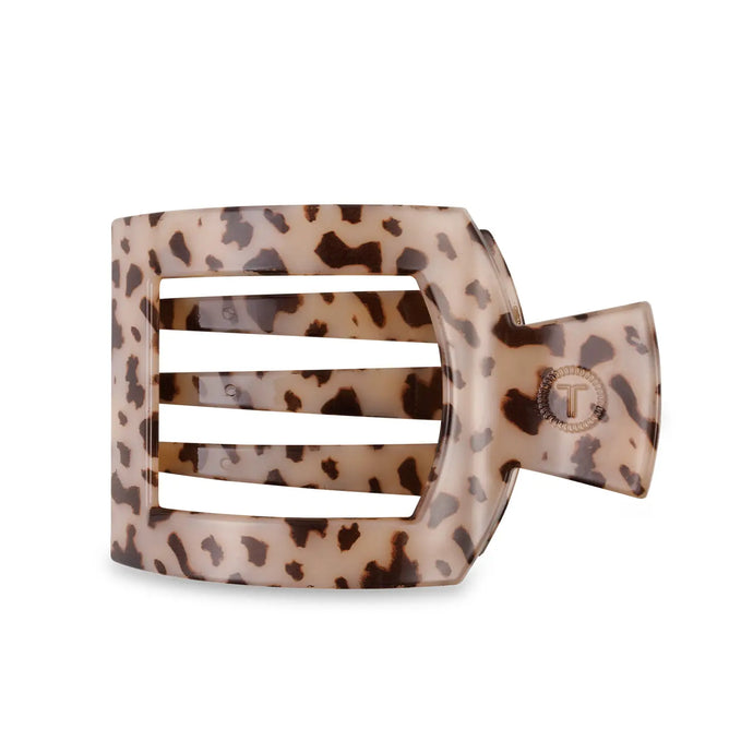Teleties Large Flat Square Clip Blonde Tortoise