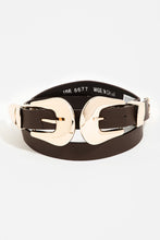Load image into Gallery viewer, I Stand Beside You Double Buckle Belt Brown