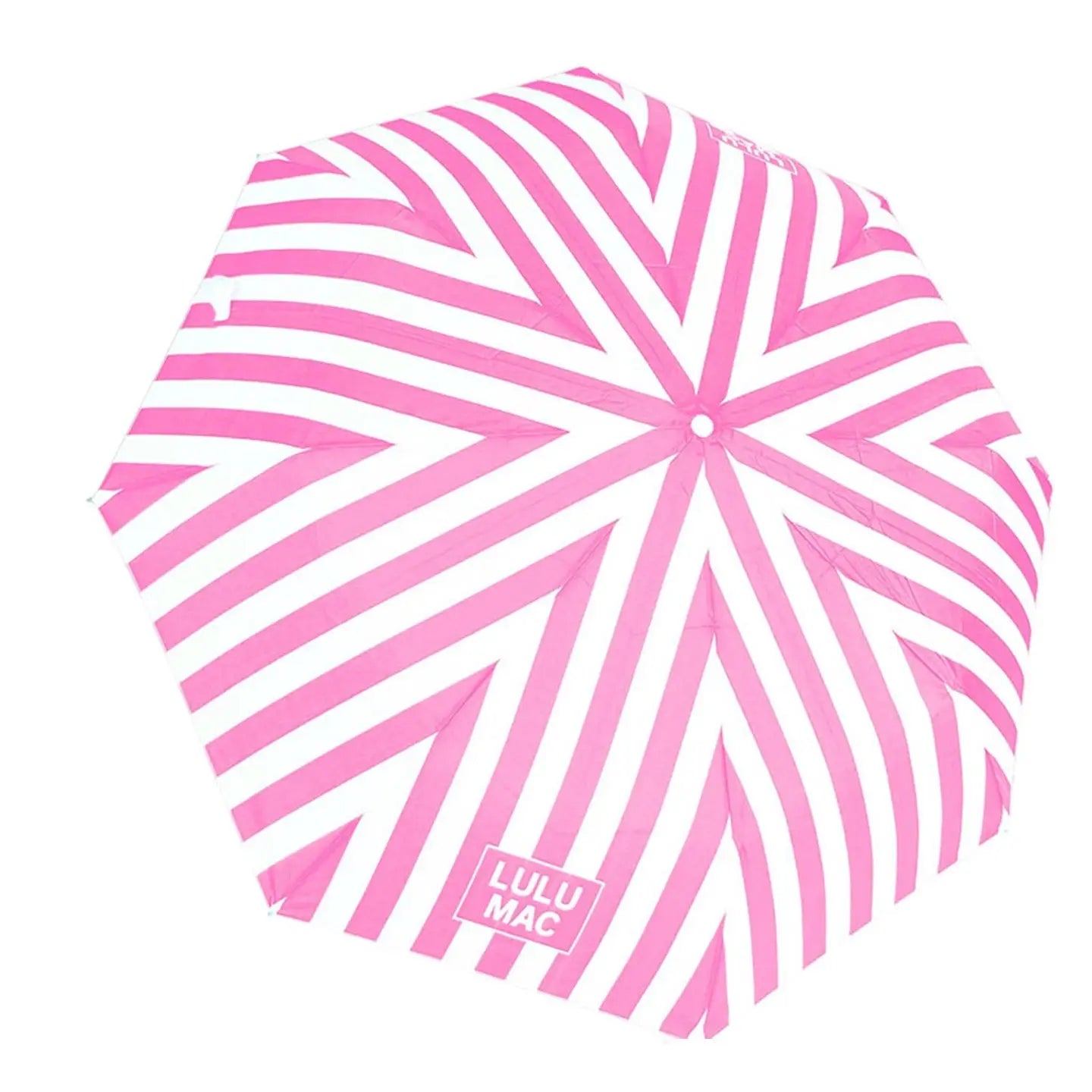 Lulu Mac Umbrella- Pink/White Stripe