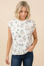 Load image into Gallery viewer, Somehow Floral Textured Sleeveless Knit Top