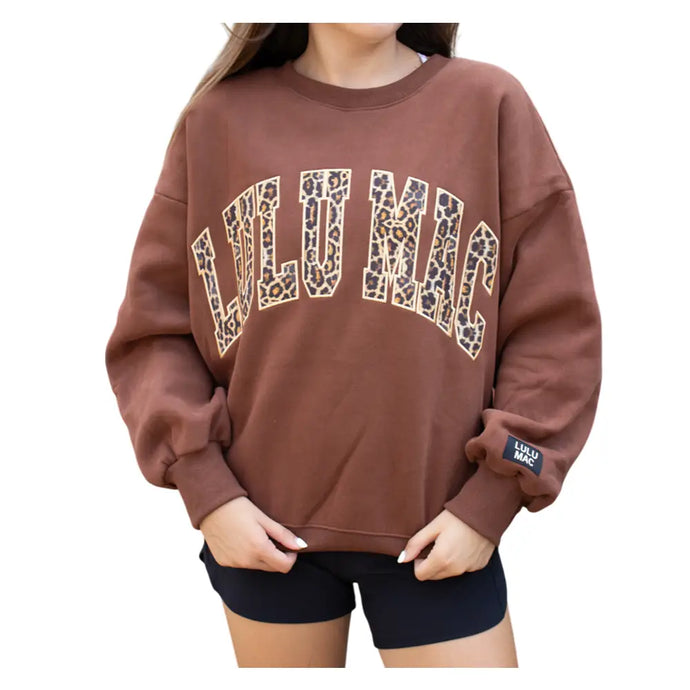 Lulu Mac Leopard Logo in Brown
