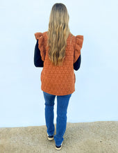 Load image into Gallery viewer, Warmth From Within Quilted Ruffle Sleeve Vest