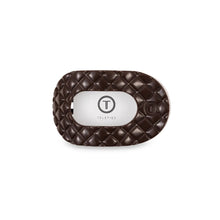 Load image into Gallery viewer, Teleties Small Flat Round Clip Truly Taupe Quilted