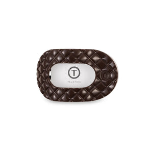 Teleties Small Flat Round Clip Truly Taupe Quilted