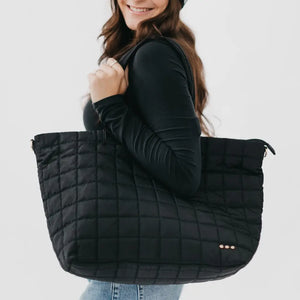 Pretty Simple Day Dreamer Quilted Tote Bag in Black