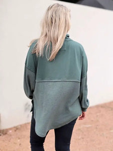 Jadelynn Brooke Ready or Not Waffle Quarter Zip Emerald