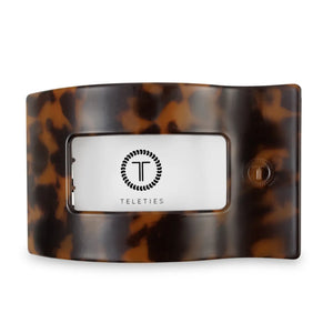 Teleties Medium Flat Rectangle Clip Tortoise