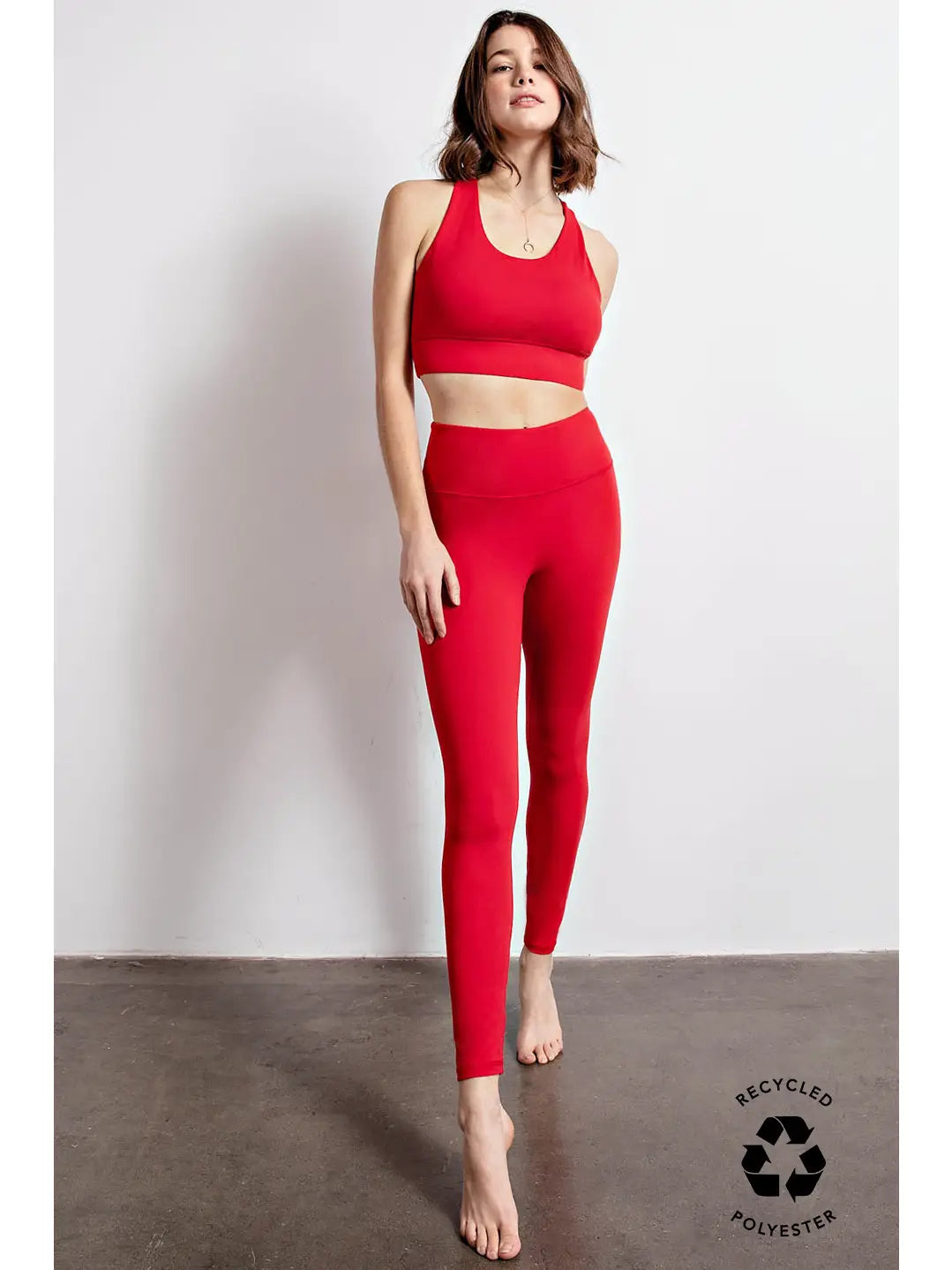 You Know How It Goes Basic Full Length Leggings in True Red