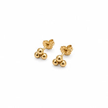 Load image into Gallery viewer, Erin Gray Triple Dot Stud Earrings in Gold