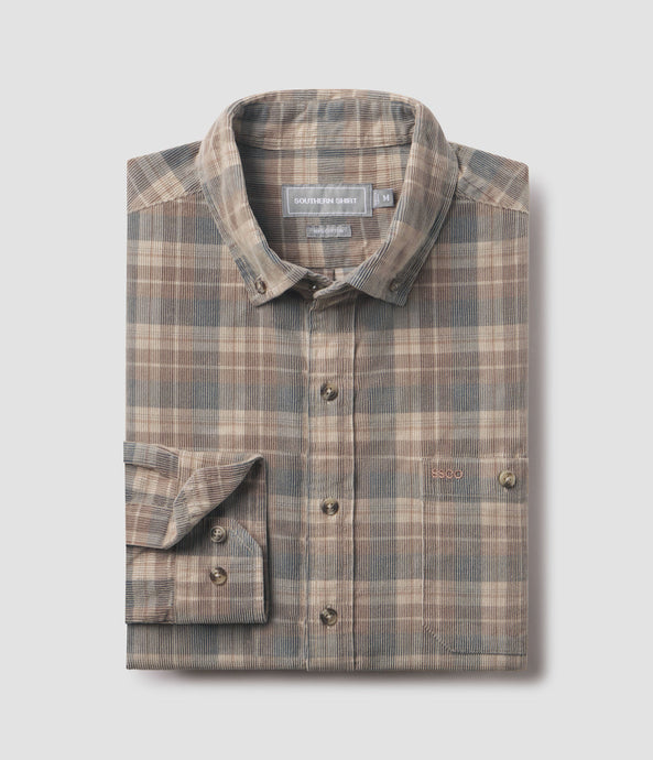 Southern Shirt Co. Braxton Lightweight Cord Flannel in Boulder